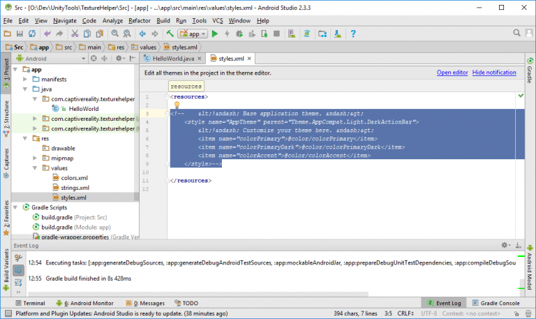 how to use android studio with unity5 how to use android studio with unity5